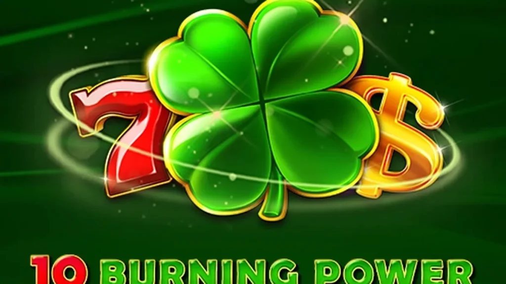 Tampilan layar mesin slot 10 Burning Power dengan simbol buah klasik